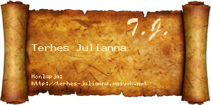Terhes Julianna névjegykártya
