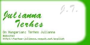 julianna terhes business card